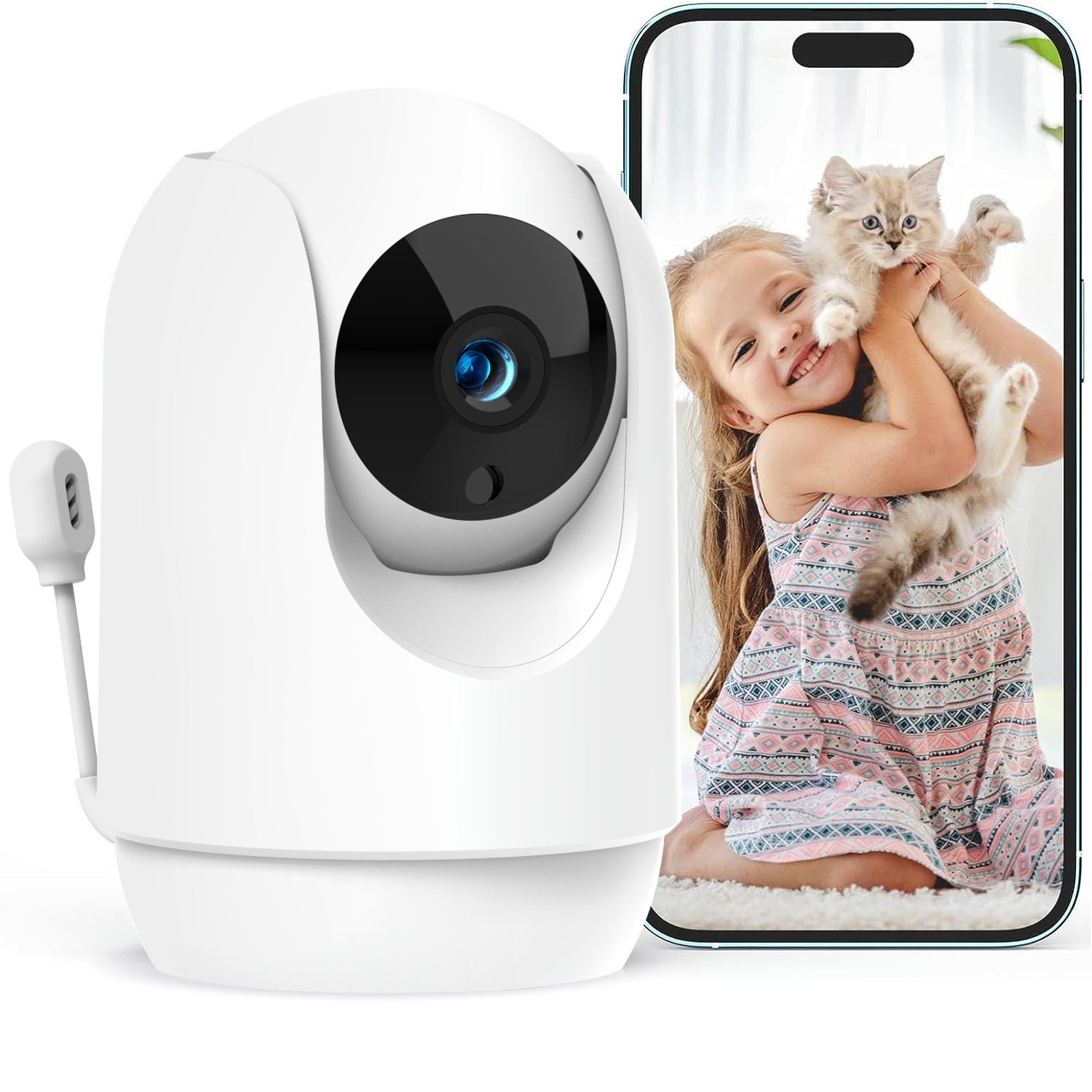 14 Lullaby Temperature & Humidity Sensor 2K Baby Monitor Ptz Night Vision Wireless Camera With Privacy Mode Motion Detection