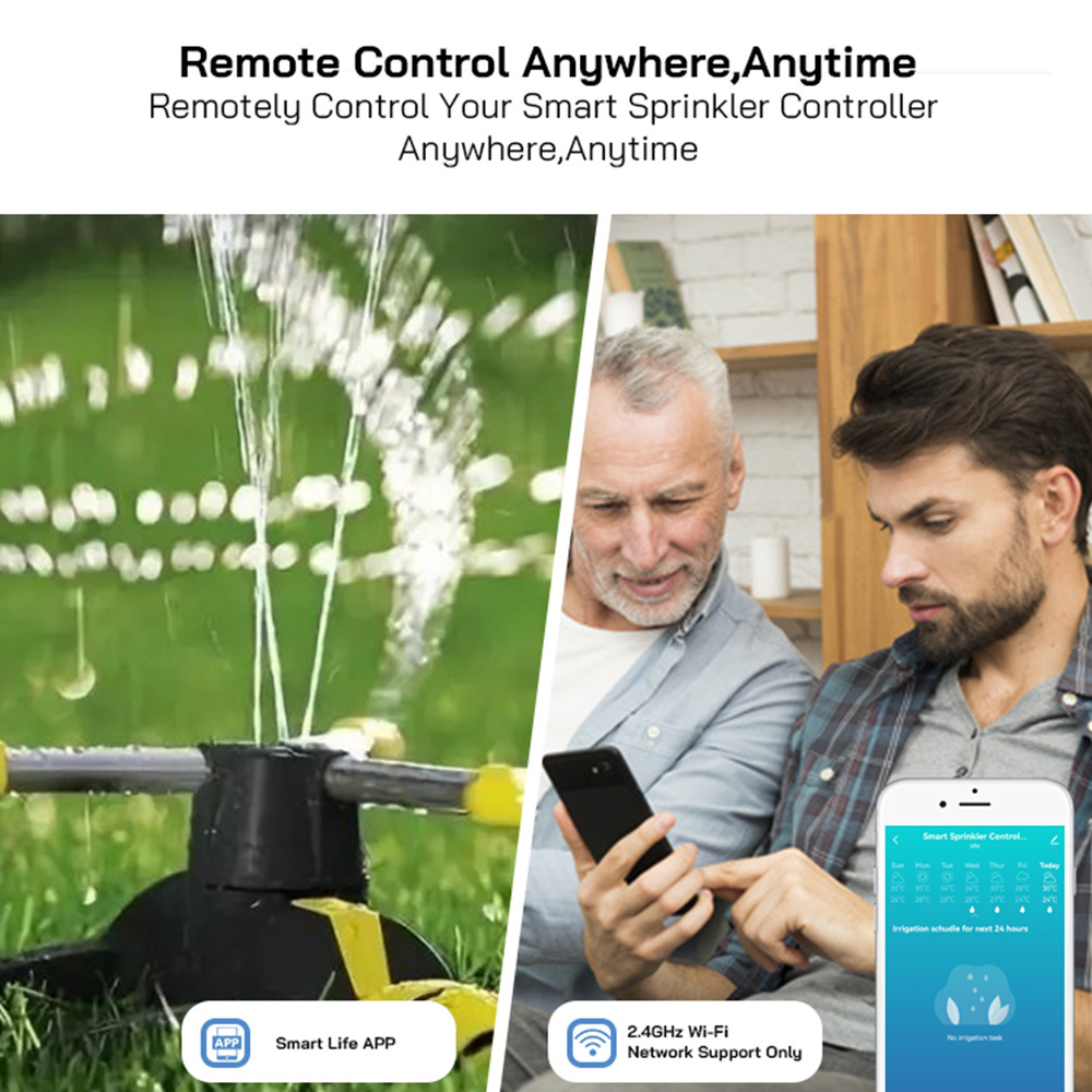 Rehent Tuya Smart APP 8 Zone Watering Irrigation Timer WiFi Control Garden Work with Alexa Google Sprinkler Controller