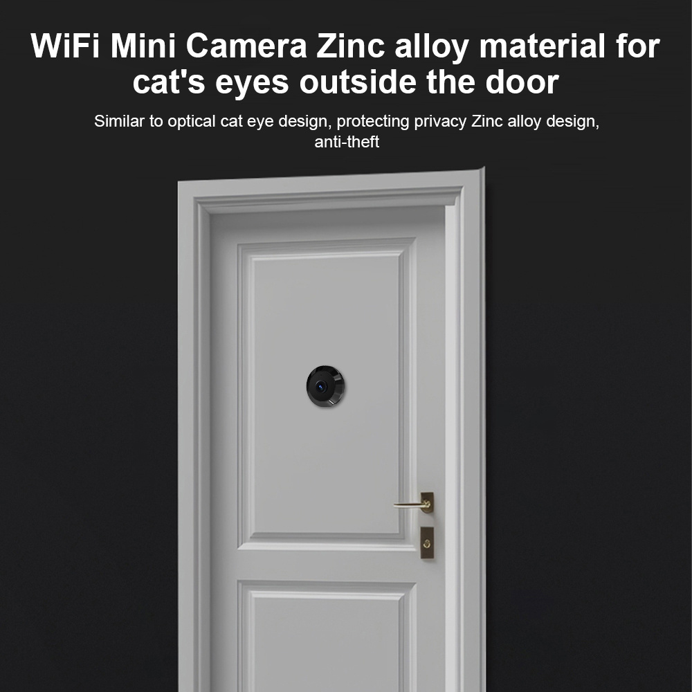 Tuya 1080P Hd Video Peephole Hidden Camera Mini Doorbell With Wifi Camera 5000Mah Low Energy Consumption Motion Detection