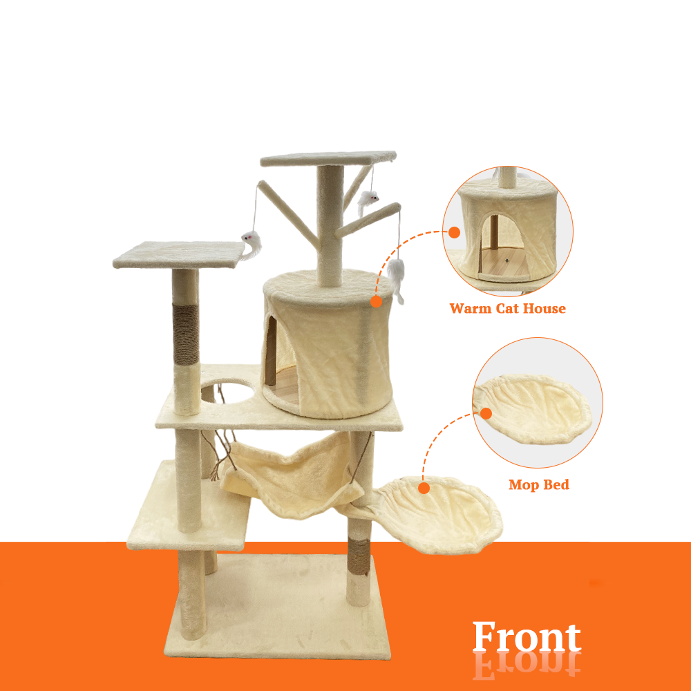 Big climbing cat scratching tree modern luxury  Cat Trees & Scratcher large cats tree tower for home