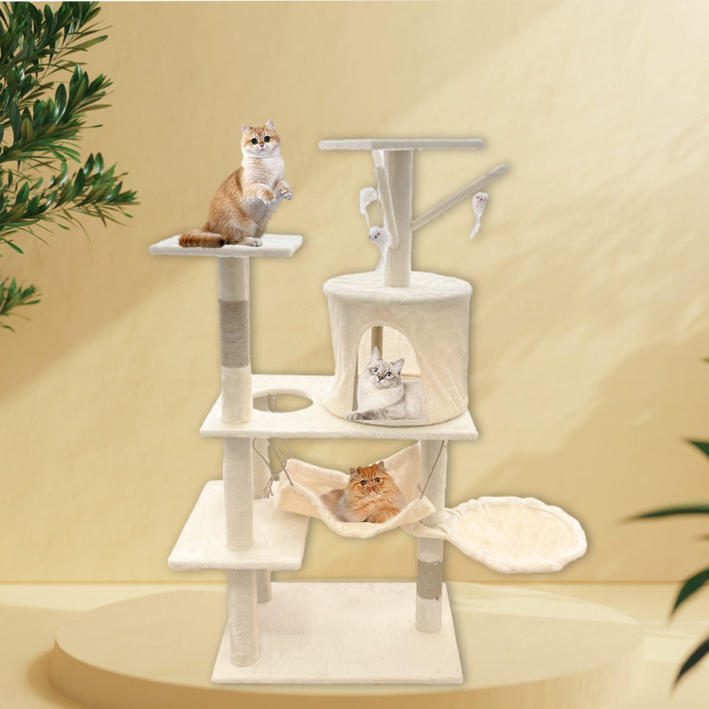 Big climbing cat scratching tree modern luxury  Cat Trees & Scratcher large cats tree tower for home