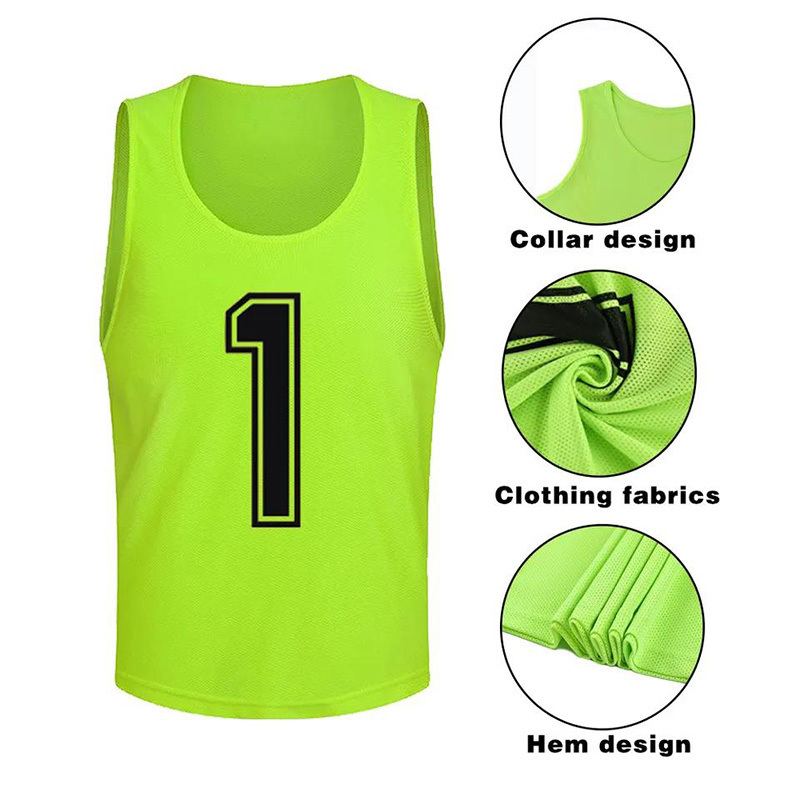 Wholesale cheap sports vest soccer pinnies scrimmage men training tops bibs