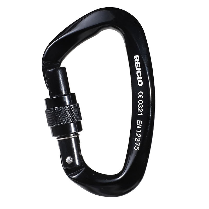 25KN aluminum d shape flat carabiner climbing carabiner hook