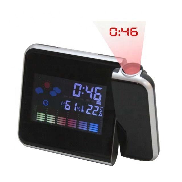 Creative Fashion Alarm Clock  Projection LED Electronic Clock With Weather Forecast