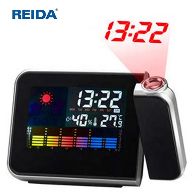 Creative Fashion Alarm Clock  Projection LED Electronic Clock With Weather Forecast