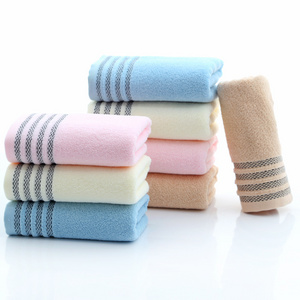 high quality stripes hand face cotton terry Towel custom logo