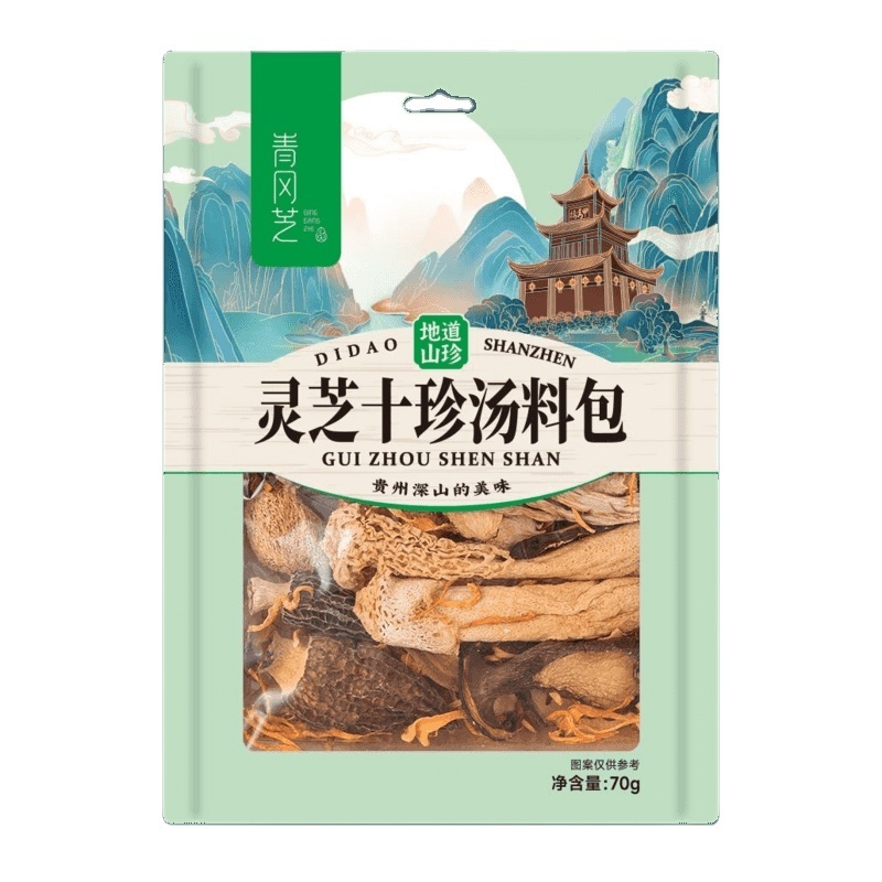 Ganoderma lucidum morel shoots Agaricus blazei cordyceps militaris red pine tea tree Hericium chanterelles porcini mushrooms