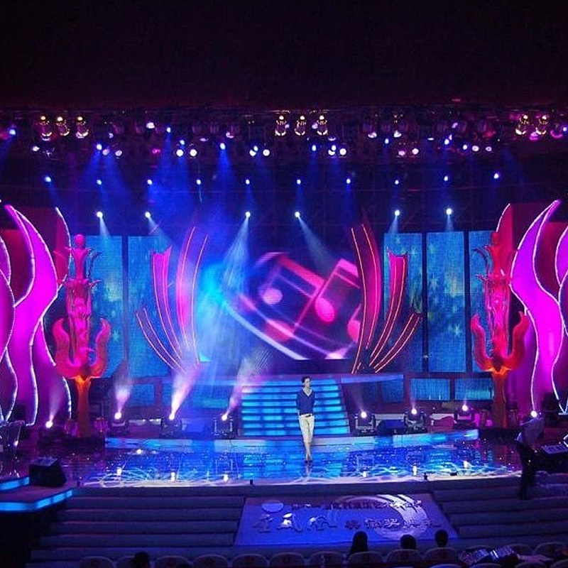 REISS 2023 New Design P2.604 P3.91 P4.81 Concert Stage Backdrop Led Screen For Church