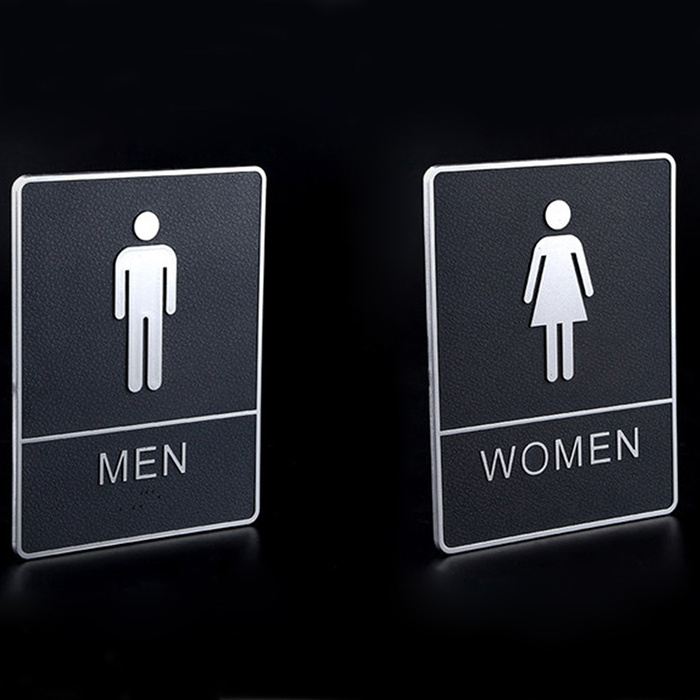 Public Toilet Room Signboard Wc Signage Toilet Door Sign Plate