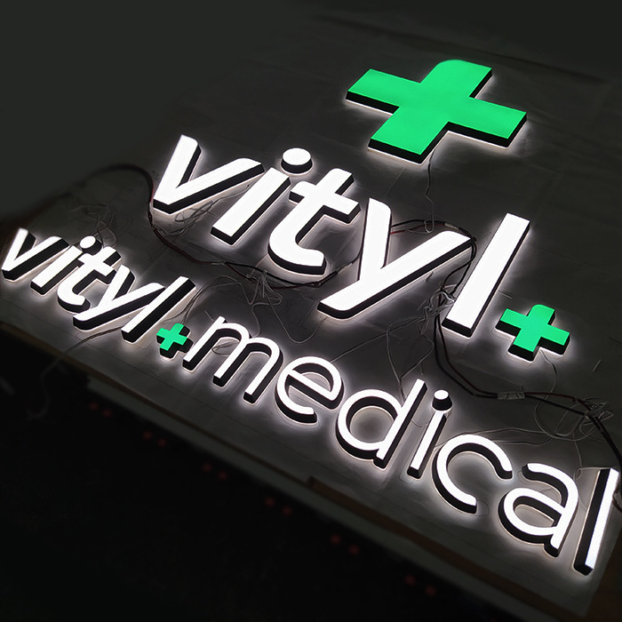 DIY White Lighting Acrylic Led Letter Sign Boards for Shop Led Lighted Acrylic Sign Acrylic Logo Sign