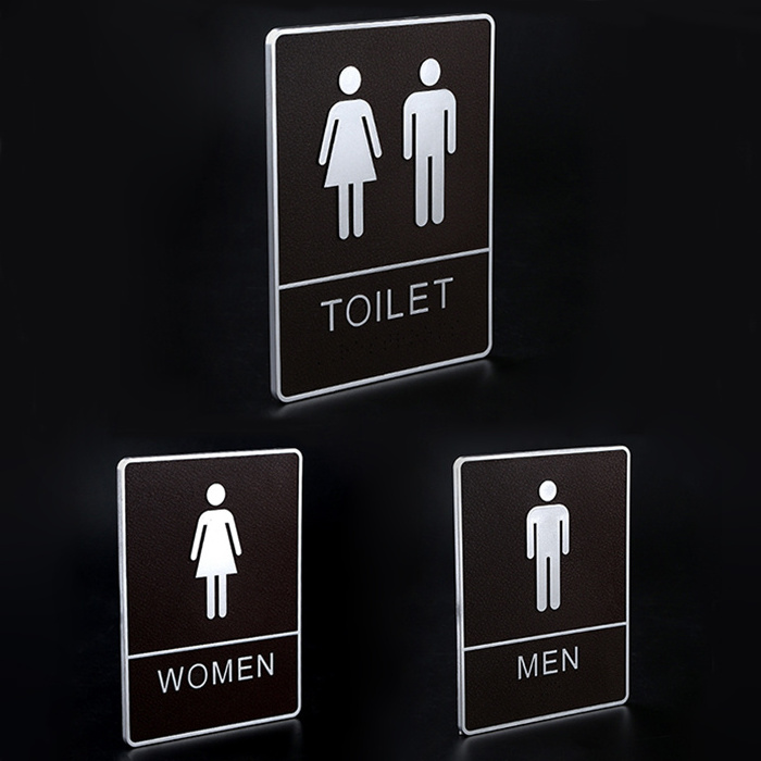 Public Toilet Room Signboard Wc Signage Toilet Door Sign Plate