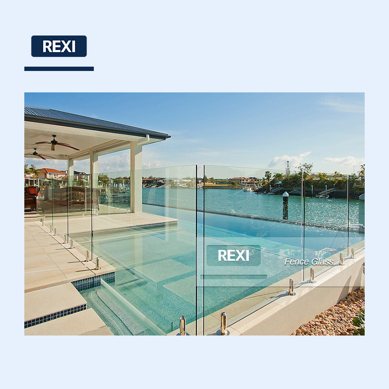 swimming pool outdoor frameless frosted tempered glass fence panels