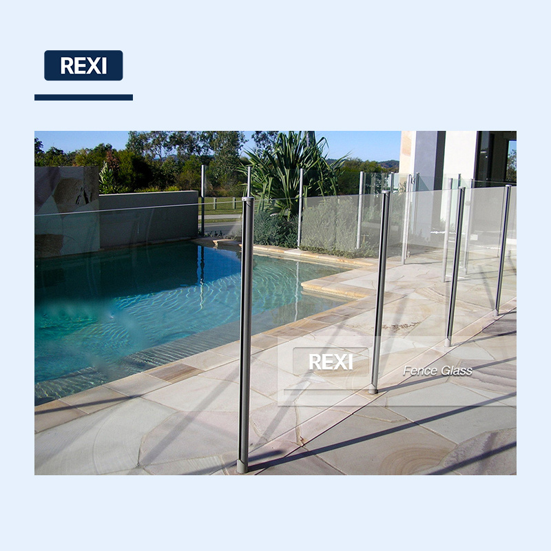 swimming pool outdoor frameless frosted tempered glass fence panels