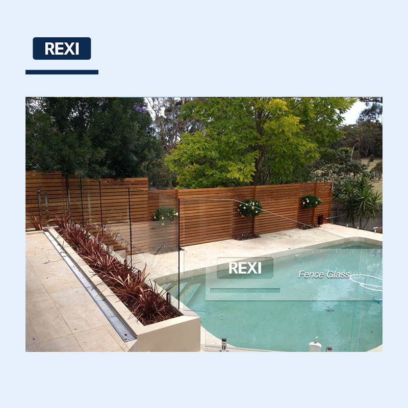 swimming pool outdoor frameless frosted tempered glass fence panels