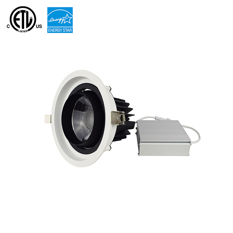 4 inch white gimbal trim  waterproof recessed bathroom downlight