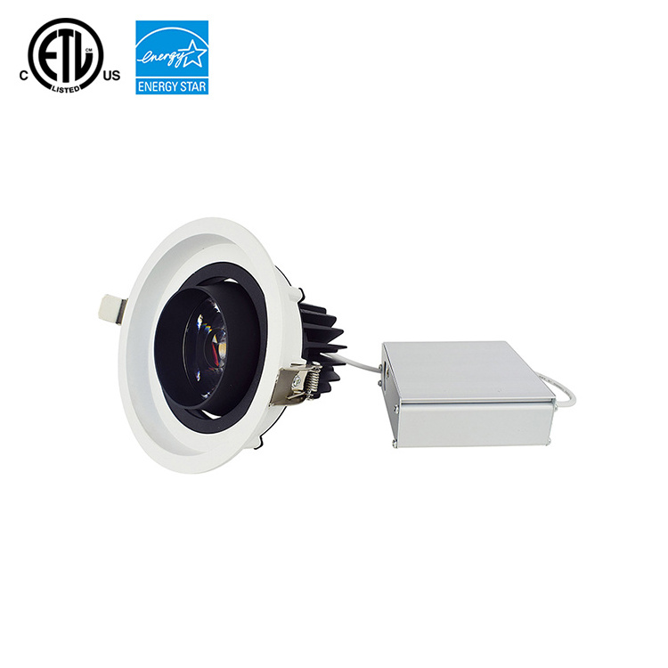 4 inch white gimbal trim  waterproof recessed bathroom downlight