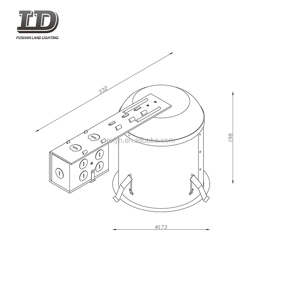 6 Inch ceiling recessed can ic remodel pot light housing retrofit downlight can TP24 base