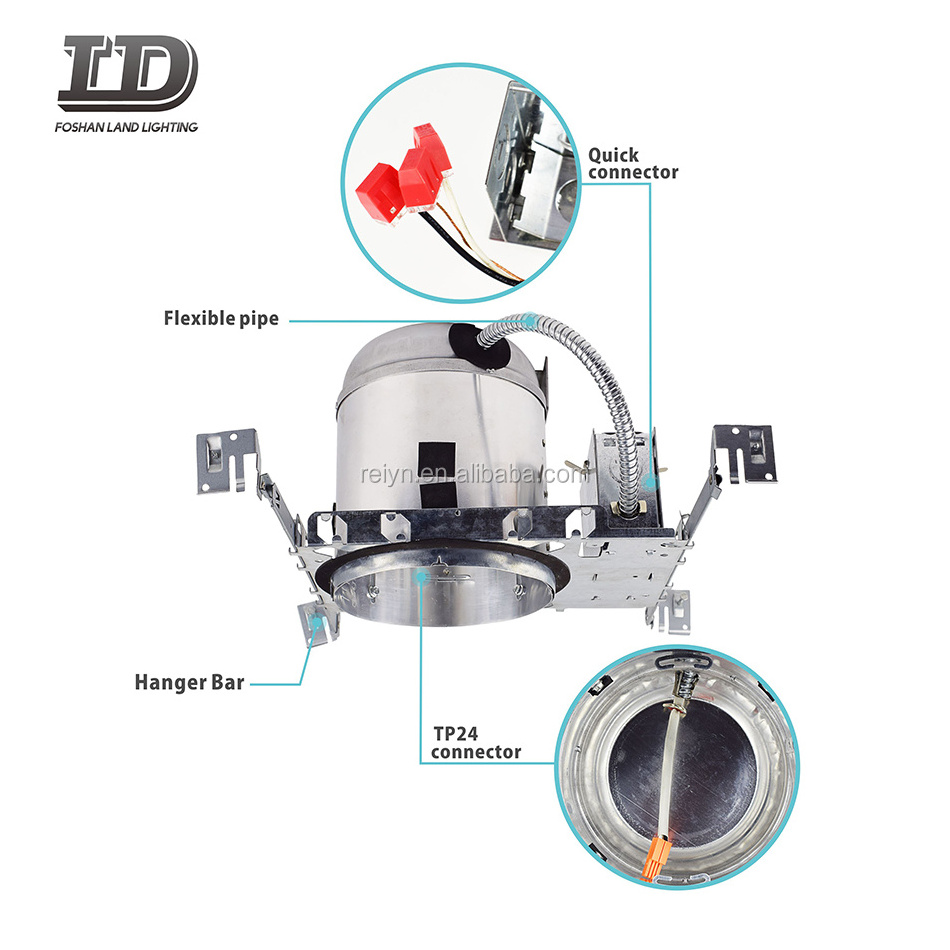 6 Inch recessed light housing pot light housing new construction IC housing