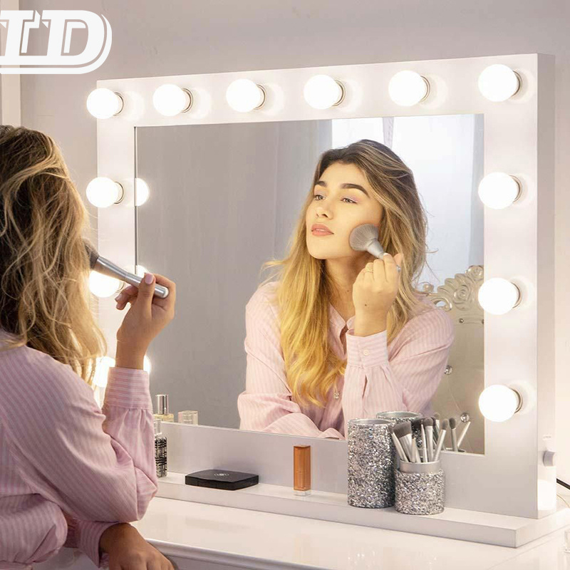 12 Bulbs Smart Illuminated Hollywood Led Light Makeup Vanity Mirror