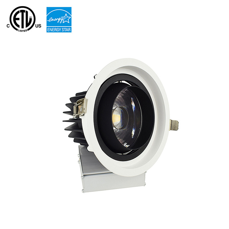 4 inch white gimbal trim  waterproof recessed bathroom downlight