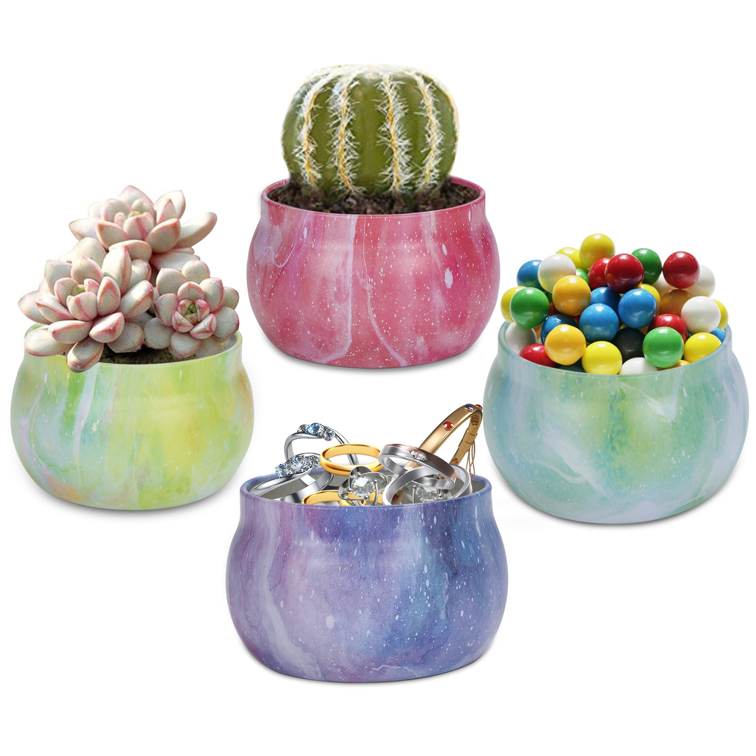 Candle Tin Multi Luxury Scented Soy Wax Small Round Candles