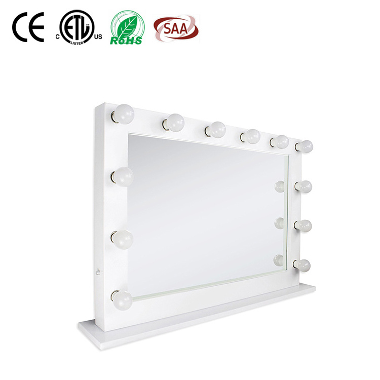 Touch Sensor Switch Square Dressing Small Light bulb Hollywood Table Vanity Lighted Led Smart Makeup Mirror