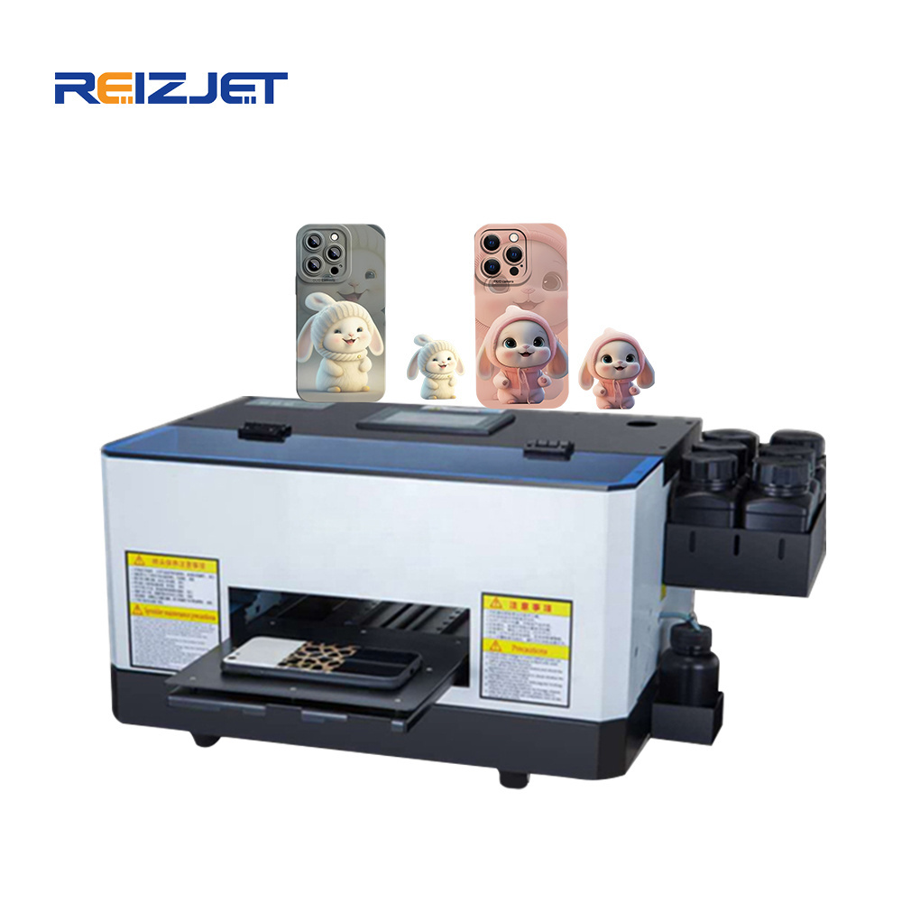 Reizjet L800 Head Multi Function Intelligent Inkjet Printer Digital Printer Mobile Phone Case Printing Machine A5 Uv Printer