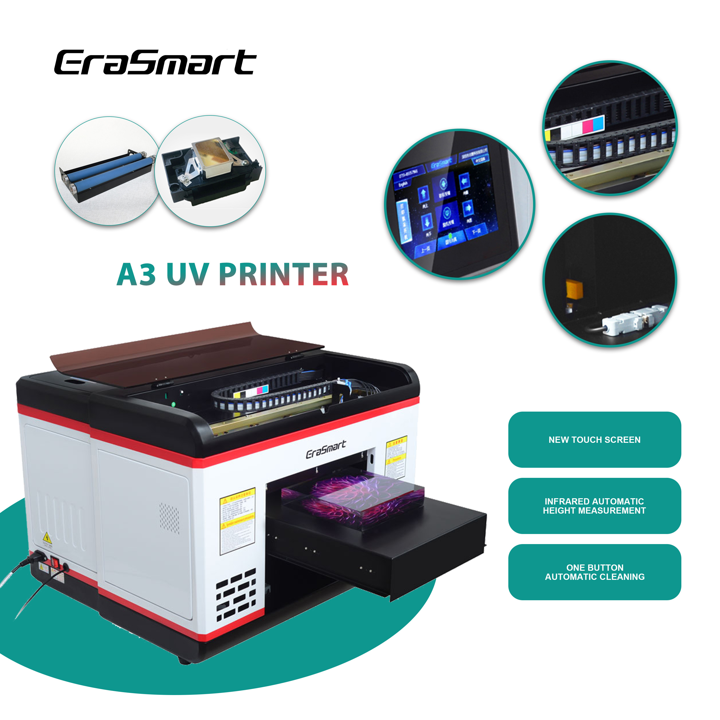 Reizjet Easy To Operate Mini Digital Flexo Printer Industrial Textile Digital Printer A3 UV Phone Case Printing Machine