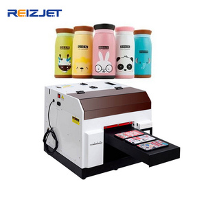 Reizjet Custom Logo Cheap A4 UV Digital Flatbed Printer UV Printing Machine For Bottle