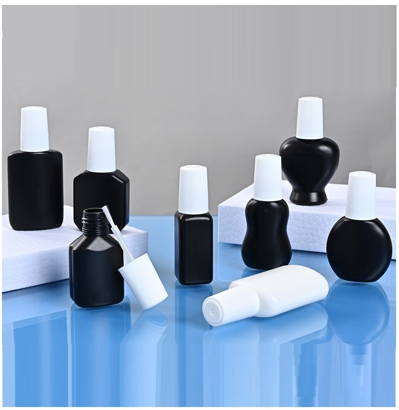 3ml 5ml 7ml 8ml 10ml 12ml 15ml 18ml white black nail polish eyelash glue super glue HDPE bottle with brush