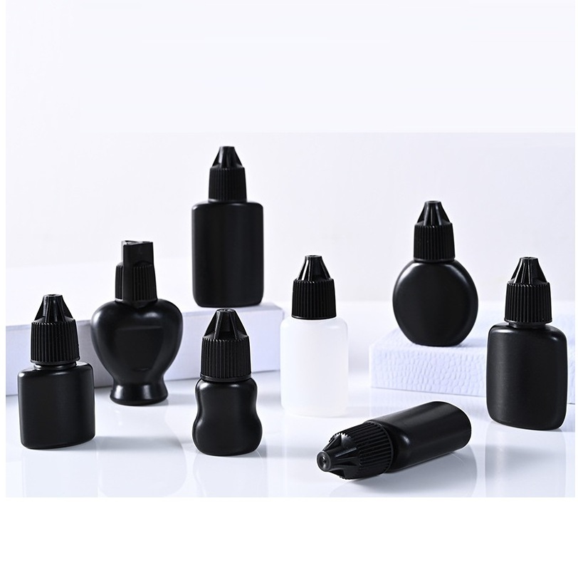 3ml 5ml 7ml 8ml 10ml 12ml 15ml 18ml white black nail polish eyelash glue super glue HDPE bottle with brush