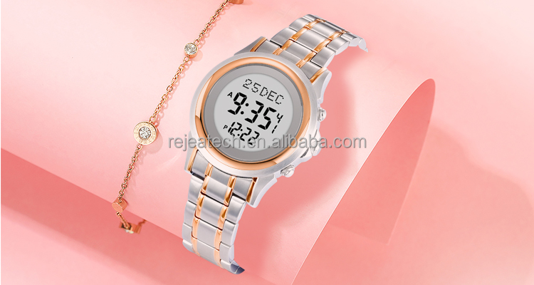 High Quality HA-6381 Women's Stainless Steel Watch Quran Read Pen with Touch Control Battery Power Display FM Features Muslims