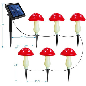 New Upgraded 8 Modes Waterproof Solar Mushroom Lights Outdoor for Garden Pathway Landscape Yard Easter Pathway