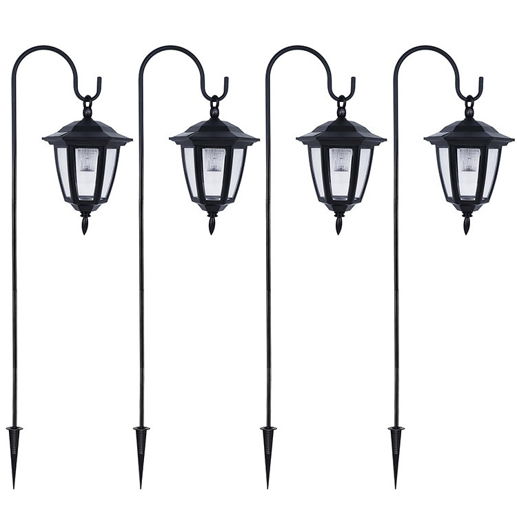 Solar Hanging Lights Outdoor Powered Garden Shepherd Hooks Waterproof Landscape Lighting for Lawn Patio Yard Pathway Driveway