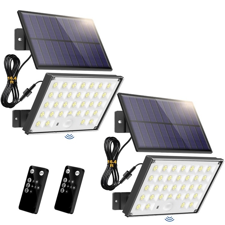 Waterproof IP 65 outdoor solar powered led wall lamps motion sense remote control garden lighting yard decoration park landscape