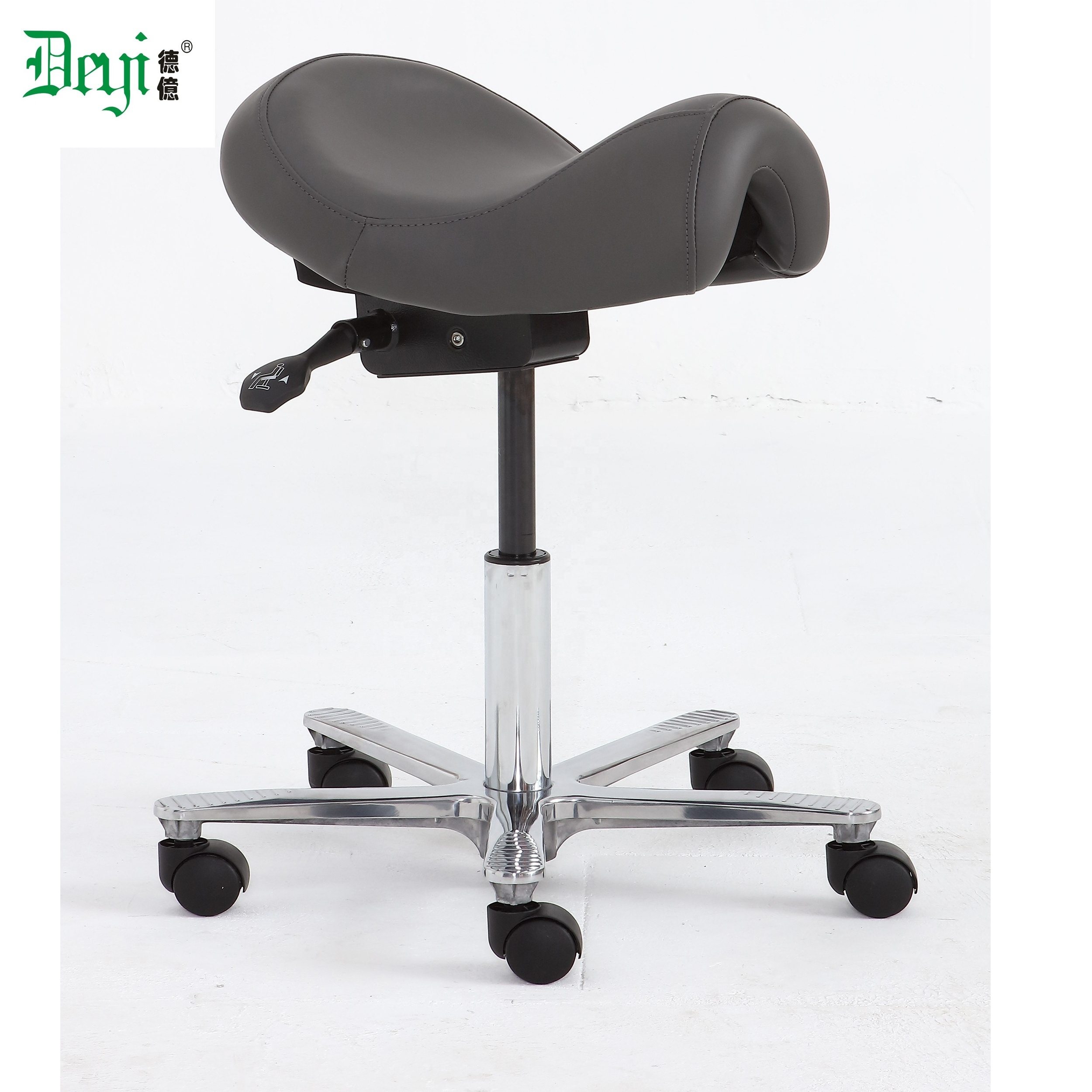 hospital use dentist saddle bar chairs dental saddle swivel PU leather upholstery chair