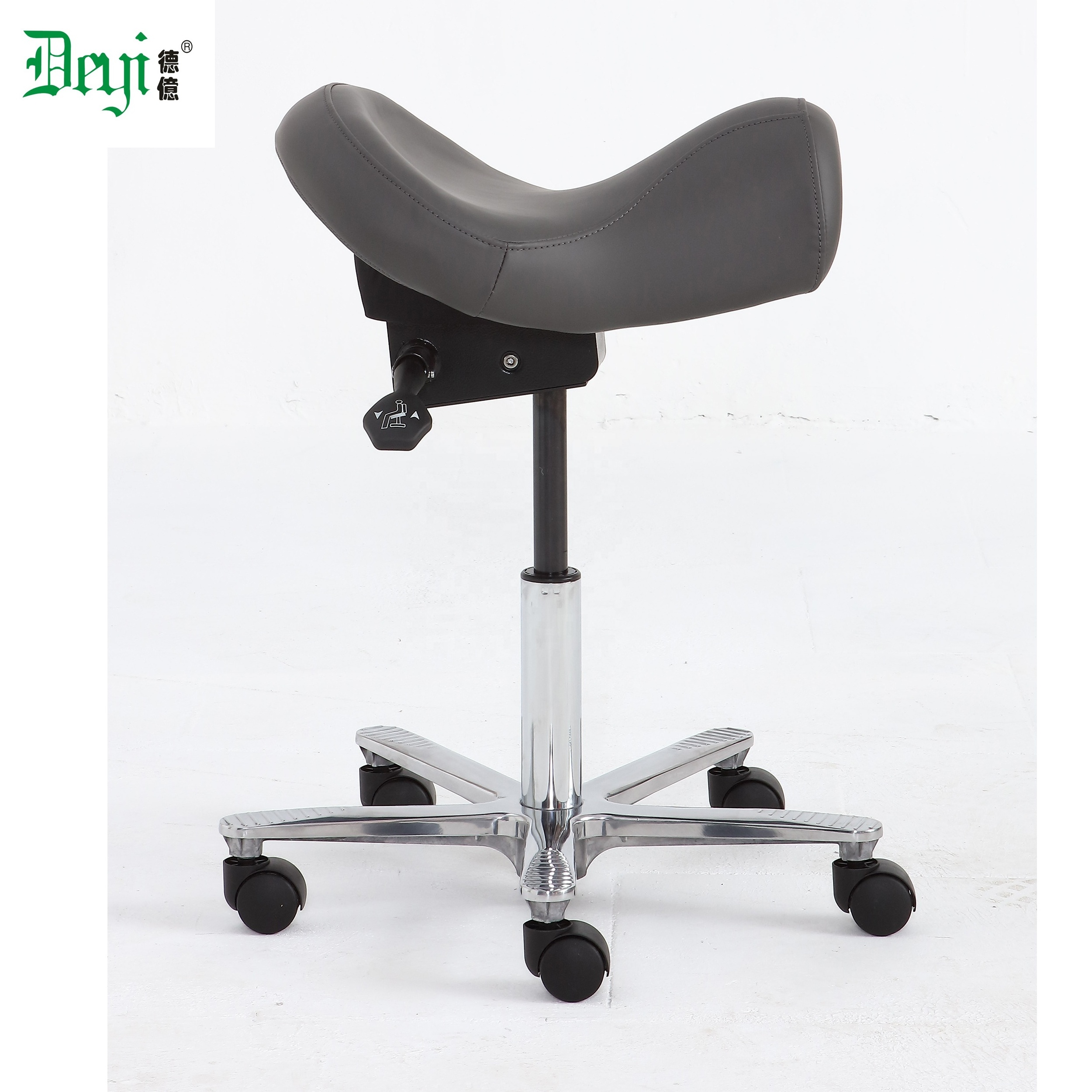 hospital use dentist saddle bar chairs dental saddle swivel PU leather upholstery chair