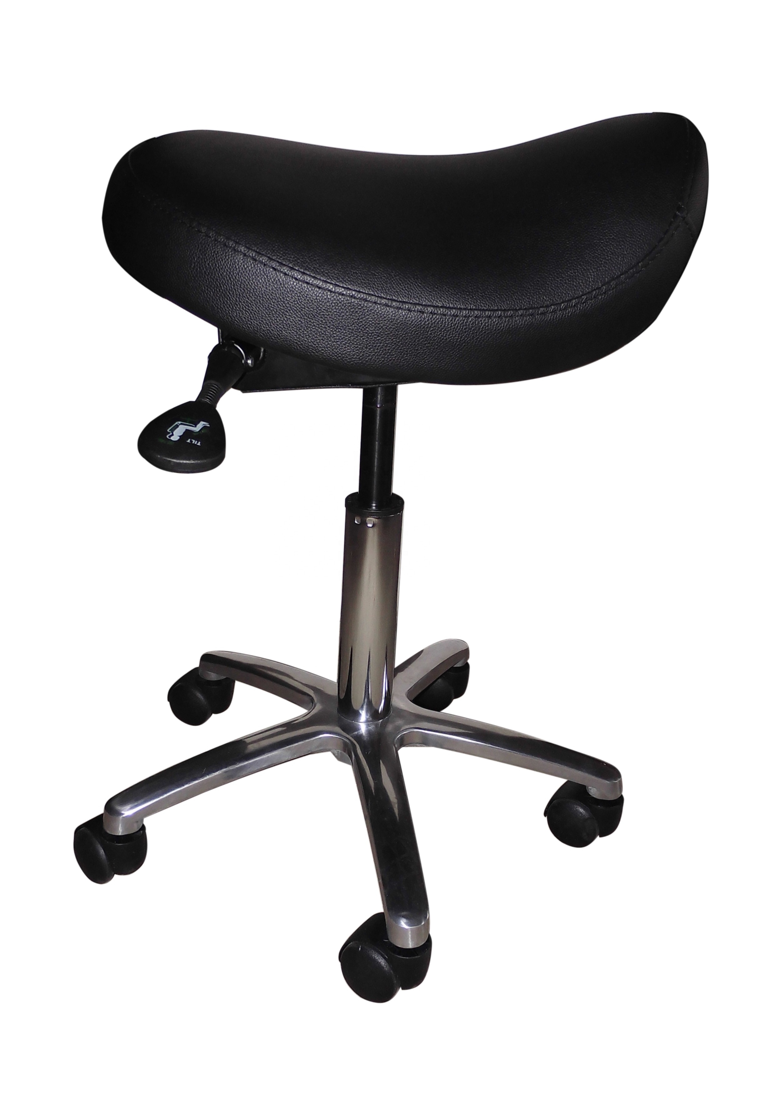 PU leather upholstery bar chair functional mechanism  saddle stool bar chairs dental saddle swivel bar chair