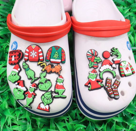 2023 Christmas clog charms christmas shoe charms wholesale pvc shoe decorations clog charms