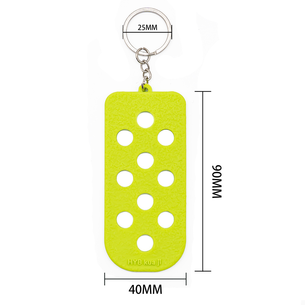 Hole EVA Keyrings Wholesale Silicone Key Ring 2D Rubber Key Chain Soft PVC Keychain