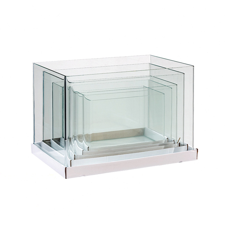 Factory Wholesale Aquarium Accessories Fish Farming Tank Clear Square Glass Aquariums Customized Glass Desktop Fish Tank