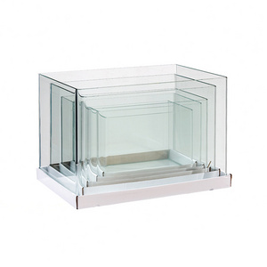 Factory Wholesale Aquarium Accessories Fish Farming Tank Clear Square Glass Aquariums Customized Glass Desktop Fish Tank