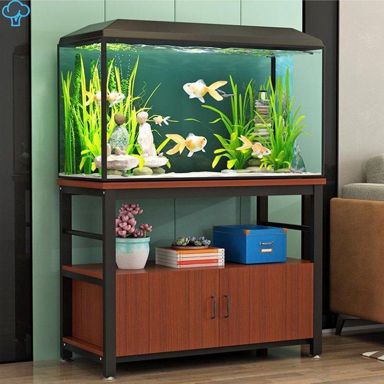 Relaxlines Wooden Modern Bedroom Industrial Furniture Fish Tank Cabinet TV Aquariums Stand