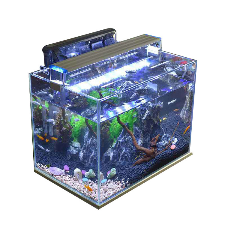 Factory Wholesale Aquarium Accessories Fish Farming Tank Clear Square Glass Aquariums Customized Glass Desktop Fish Tank