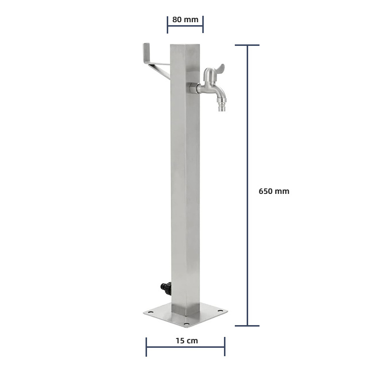 Hydrorelax freestanding outdoor pool column shower beach shower outdoor pool shower stainless steel