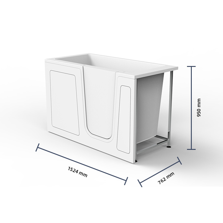 Hydrorelax safety small size acrylic freestanding walk-in elderly household open door bathtub