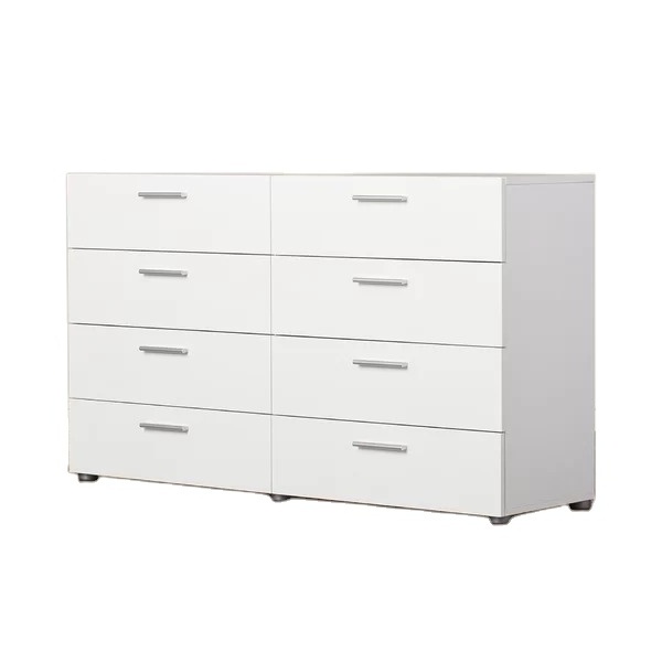 hot sale modern bedroom furniture popular white color storage 6 drawers chest of drawer dressers  for bedroom cabinet