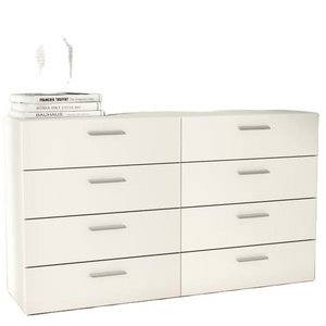 hot sale modern bedroom furniture popular white color storage 6 drawers chest of drawer dressers  for bedroom cabinet