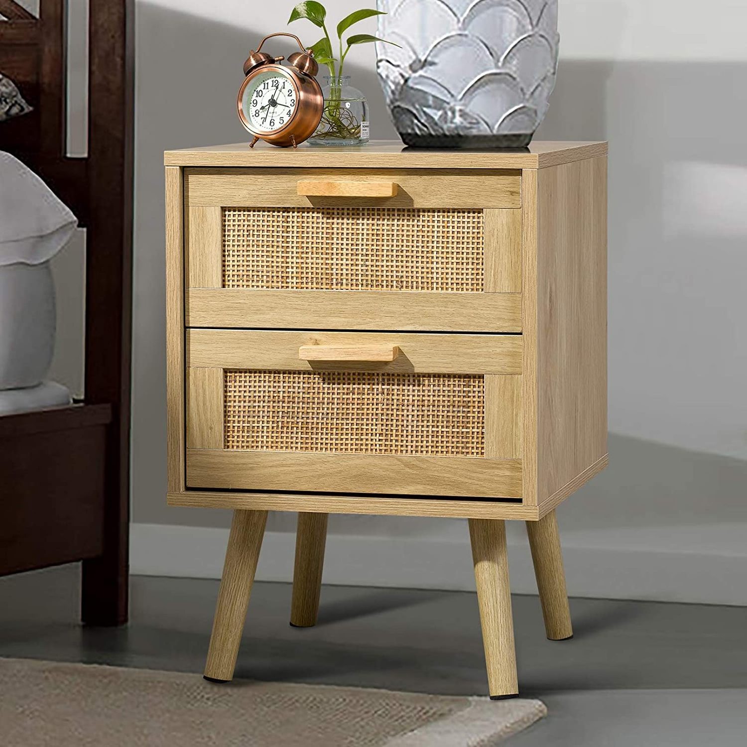 Modern Design Rattan Side Table Bed Room Furniture rattan cabinet