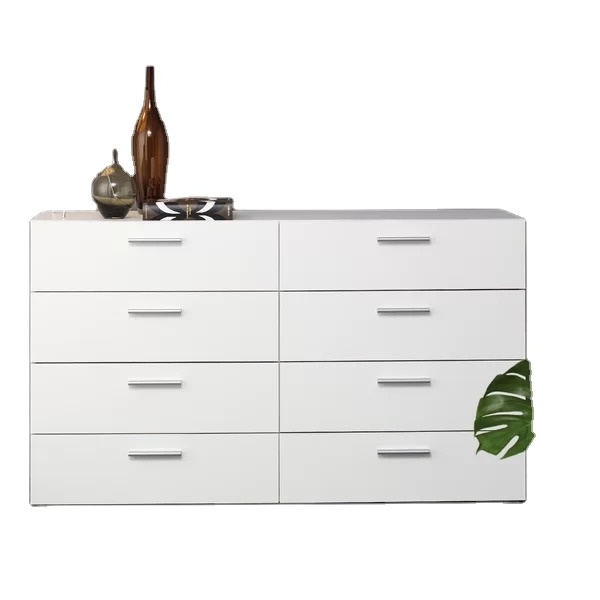 Lower mail charge wooden dresser for bedroom furniture spacing saving storage 8 drawers chest of drawer wooden dresser